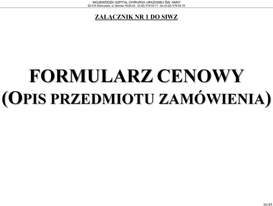 CENOWY (OPIS