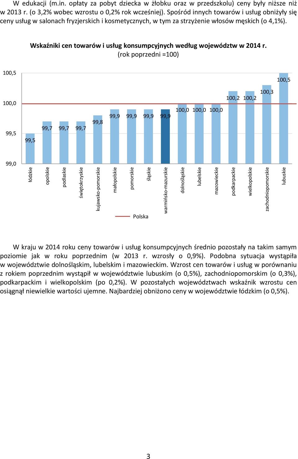 Spośród innych towarów i usług obniżyły się ceny usług w salonach fryzjerskich i kosmetycznych, w tym za strzyżenie włosów męskich (o 4,1%).