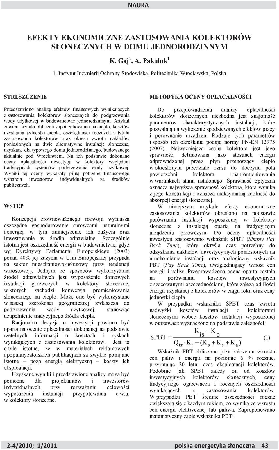 ytkowej w budownictwie jednorodzinnym.
