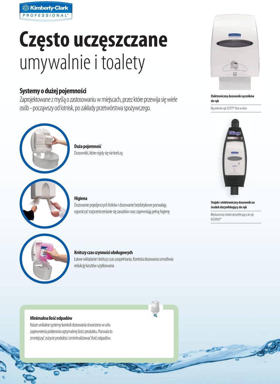 Elektroniczny dozownik ręczników do rąk Ręczniki do rąk SCOTT Xtra w rolce Duża pojemność Dozowniki, które nigdy się nie kończą Higiena Dozowanie pojedynczych listków i dozowanie bezdotykowe