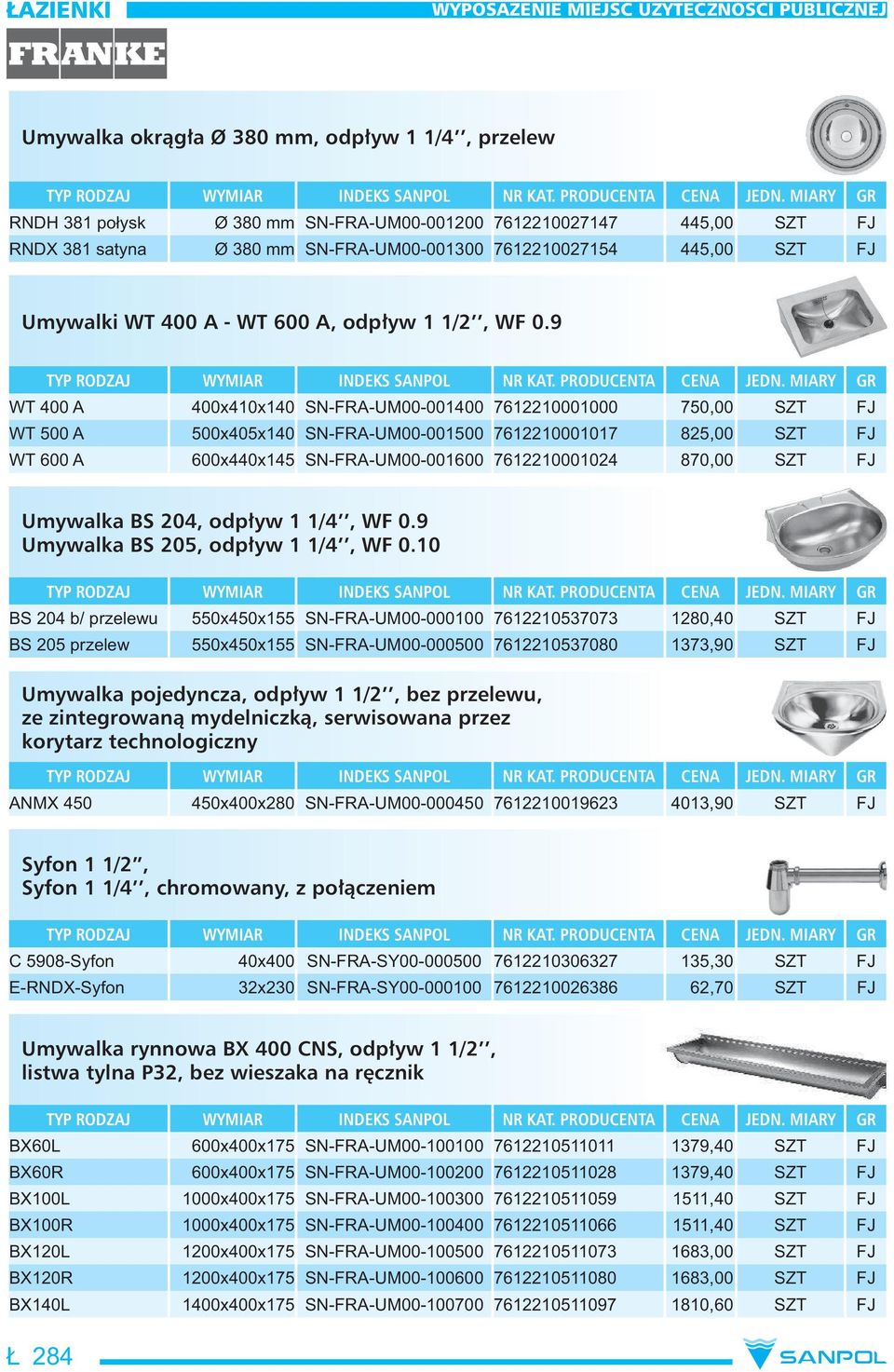 9 WT 400 A 400x410x140 SN-FRA-UM00-001400 7612210001000 750,00 SZT FJ WT 500 A 500x405x140 SN-FRA-UM00-001500 7612210001017 825,00 SZT FJ WT 600 A 600x440x145 SN-FRA-UM00-001600 7612210001024 870,00