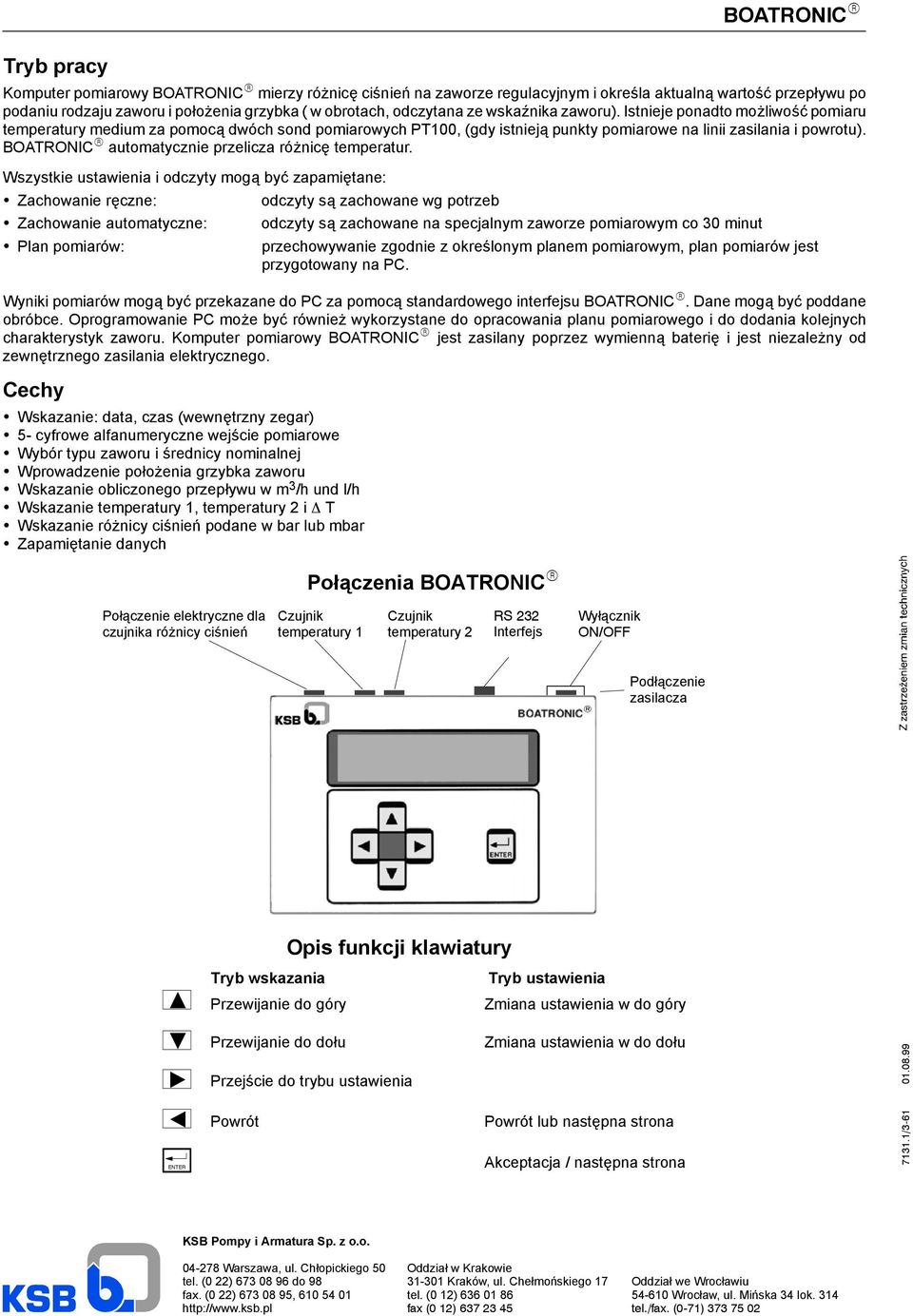 BOATRONIC R automatycznie przelicza różnicę temperatur.