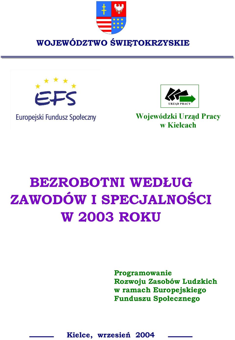 W 2003 ROKU Programowanie Rozwoju Zasobów Ludzkich w