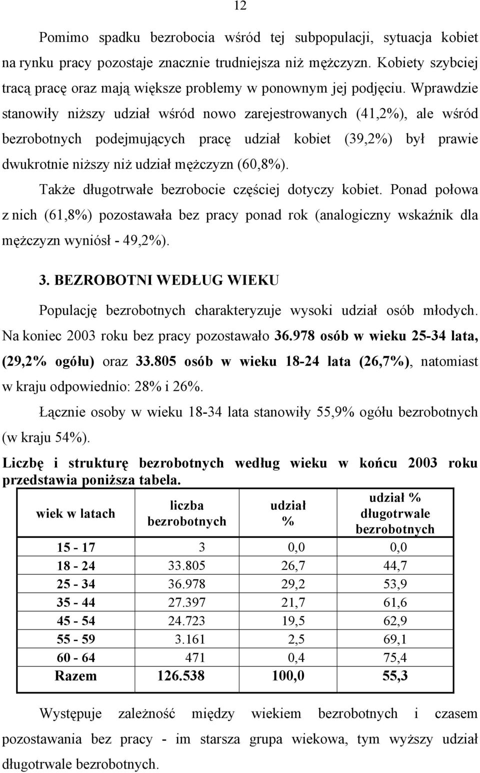 Wprawdzie stanowiły niższy udział wśród nowo zarejestrowanych (41,2%), ale wśród bezrobotnych podejmujących pracę udział kobiet (39,2%) był prawie dwukrotnie niższy niż udział mężczyzn (60,8%).