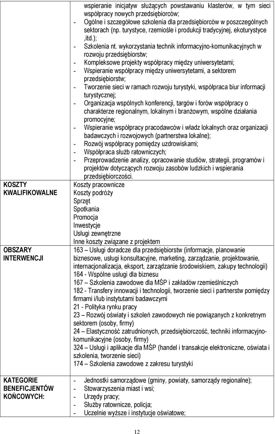 wykorzystania technik informacyjno-komunikacyjnych w rozwoju przedsiębiorstw; - Kompleksowe projekty współpracy między uniwersytetami; - Wspieranie współpracy między uniwersytetami, a sektorem