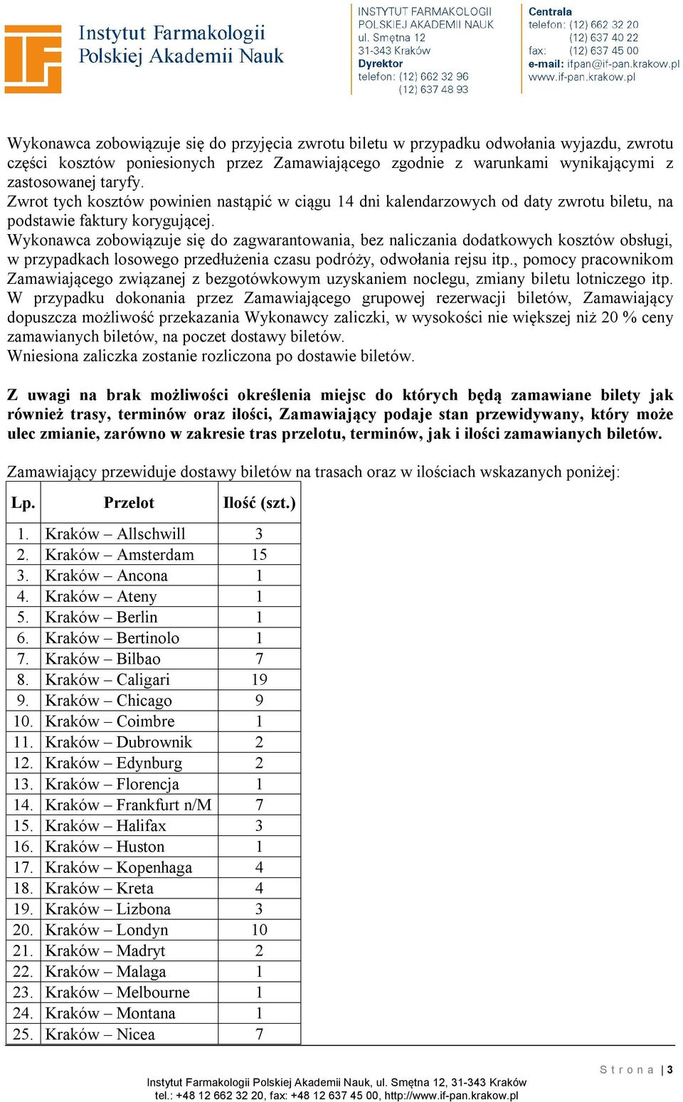 Wykonawca zobowiązuje się do zagwarantowania, bez naliczania dodatkowych kosztów obsługi, w przypadkach losowego przedłużenia czasu podróży, odwołania rejsu itp.