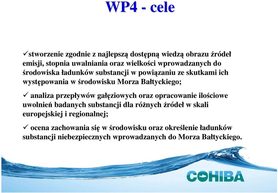 analiza przepływów gałęziowych oraz opracowanie ilościowe uwolnień badanych substancji dla różnych źródeł w skali