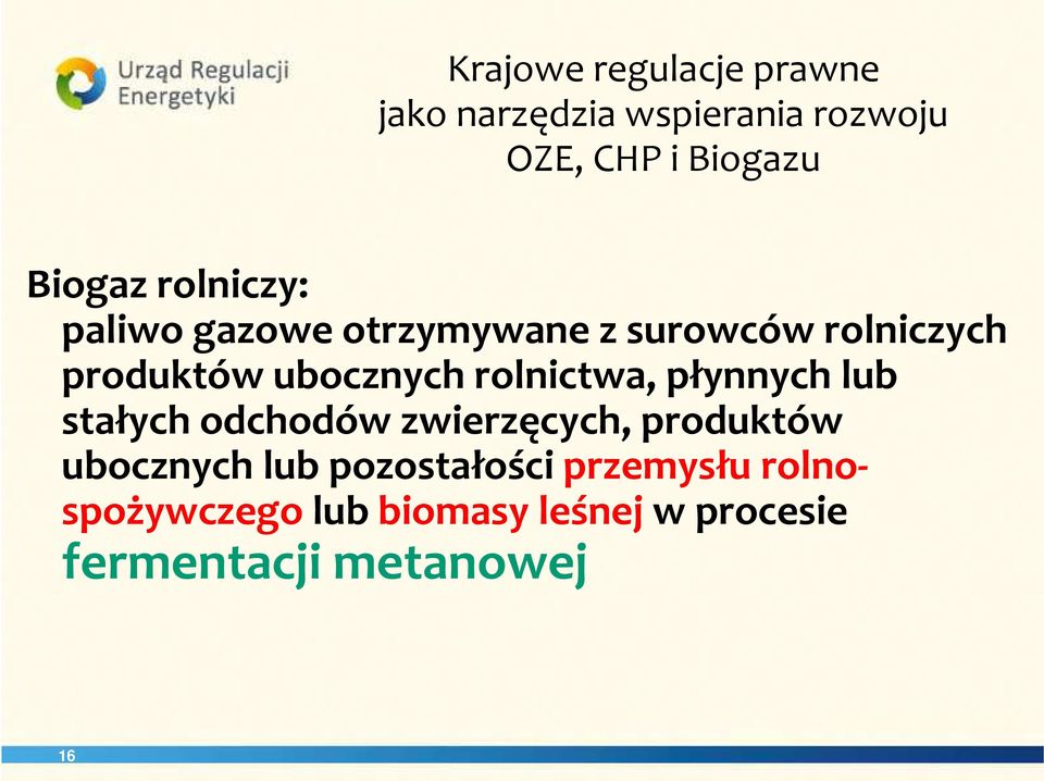 ubocznych rolnictwa, płynnych lub stałych odchodów zwierzęcych, produktów ubocznych