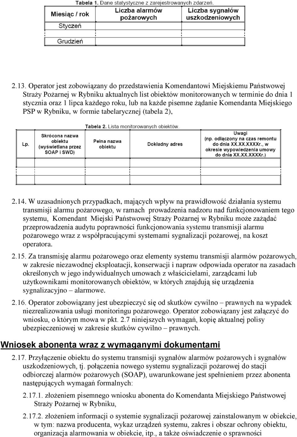 W uzasadnionych przypadkach, mających wpływ na prawidłowość działania systemu transmisji alarmu pożarowego, w ramach prowadzenia nadzoru nad funkcjonowaniem tego systemu, Komendant Miejski Państwowej