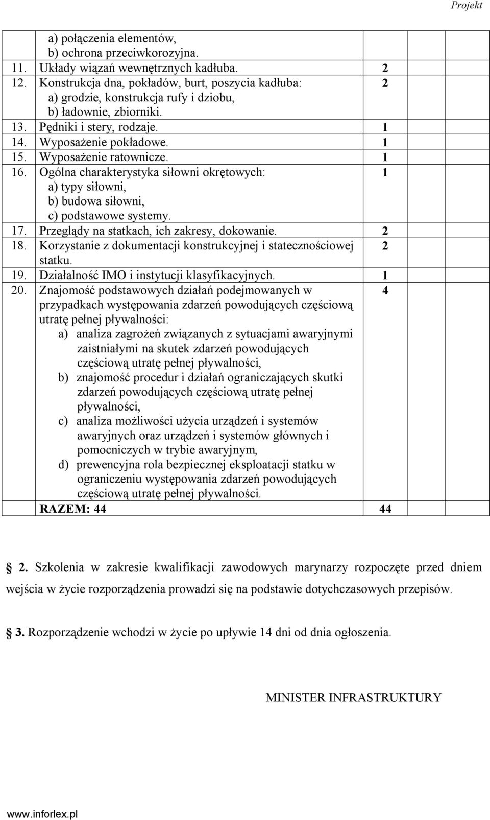 Wyposażenie ratownicze. 1 16. Ogólna charakterystyka siłowni okrętowych: 1 a) typy siłowni, b) budowa siłowni, c) podstawowe systemy. 17. Przeglądy na statkach, ich zakresy, dokowanie. 2 18.