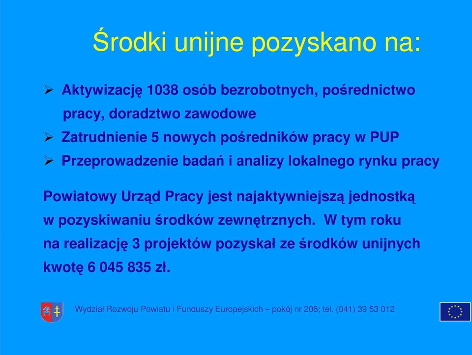 lokalnego rynku pracy Powiatowy Urząd Pracy jest najaktywniejszą jednostką w pozyskiwaniu