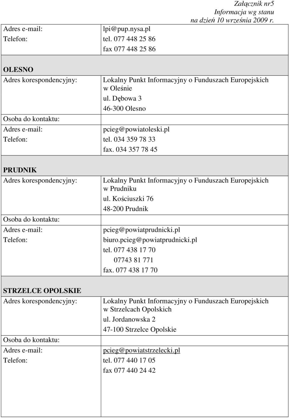 Kościuszki 76 48-200 Prudnik pcieg@powiatprudnicki.pl biuro.pcieg@powiatprudnicki.pl tel.