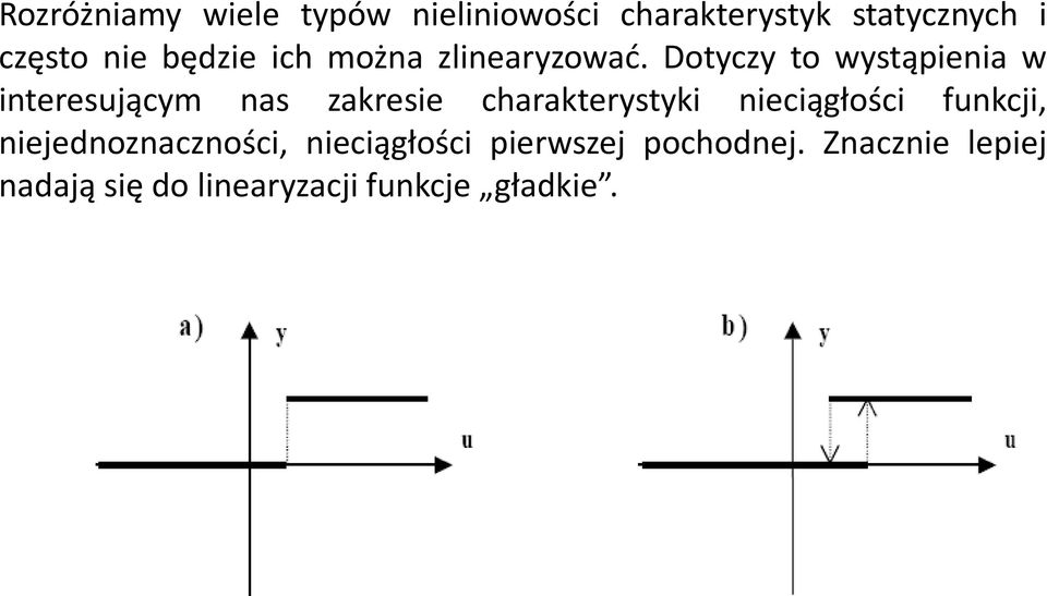 Dotyczy to wystąpienia w interesującym nas zakresie charakterystyki