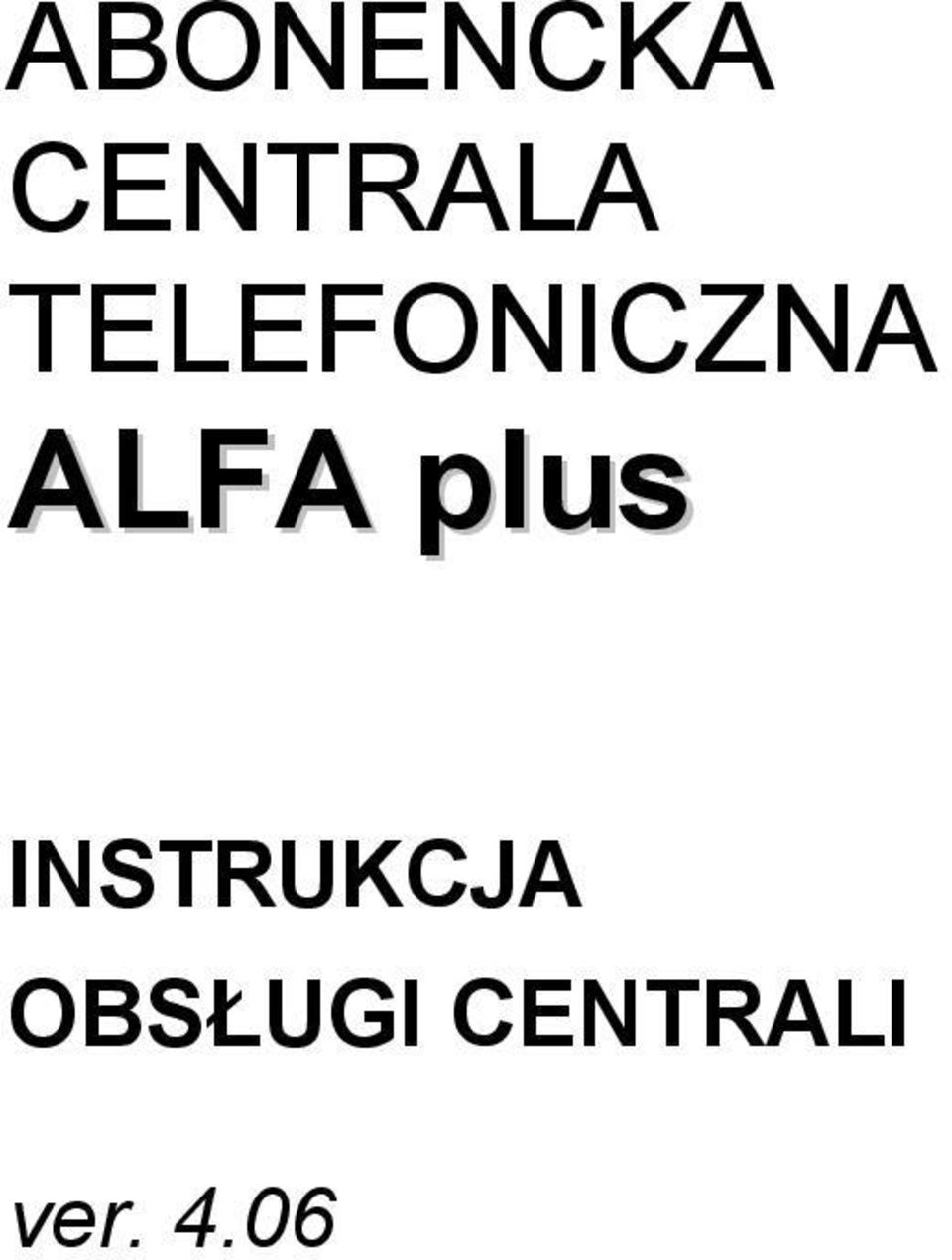 plus INSTRUKCJA