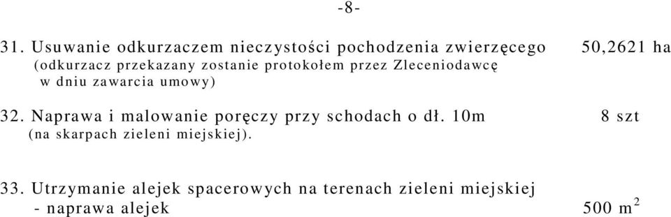 przekazany zostanie protokołem przez Zleceniodawcę w dniu zawarcia umo wy) 32.