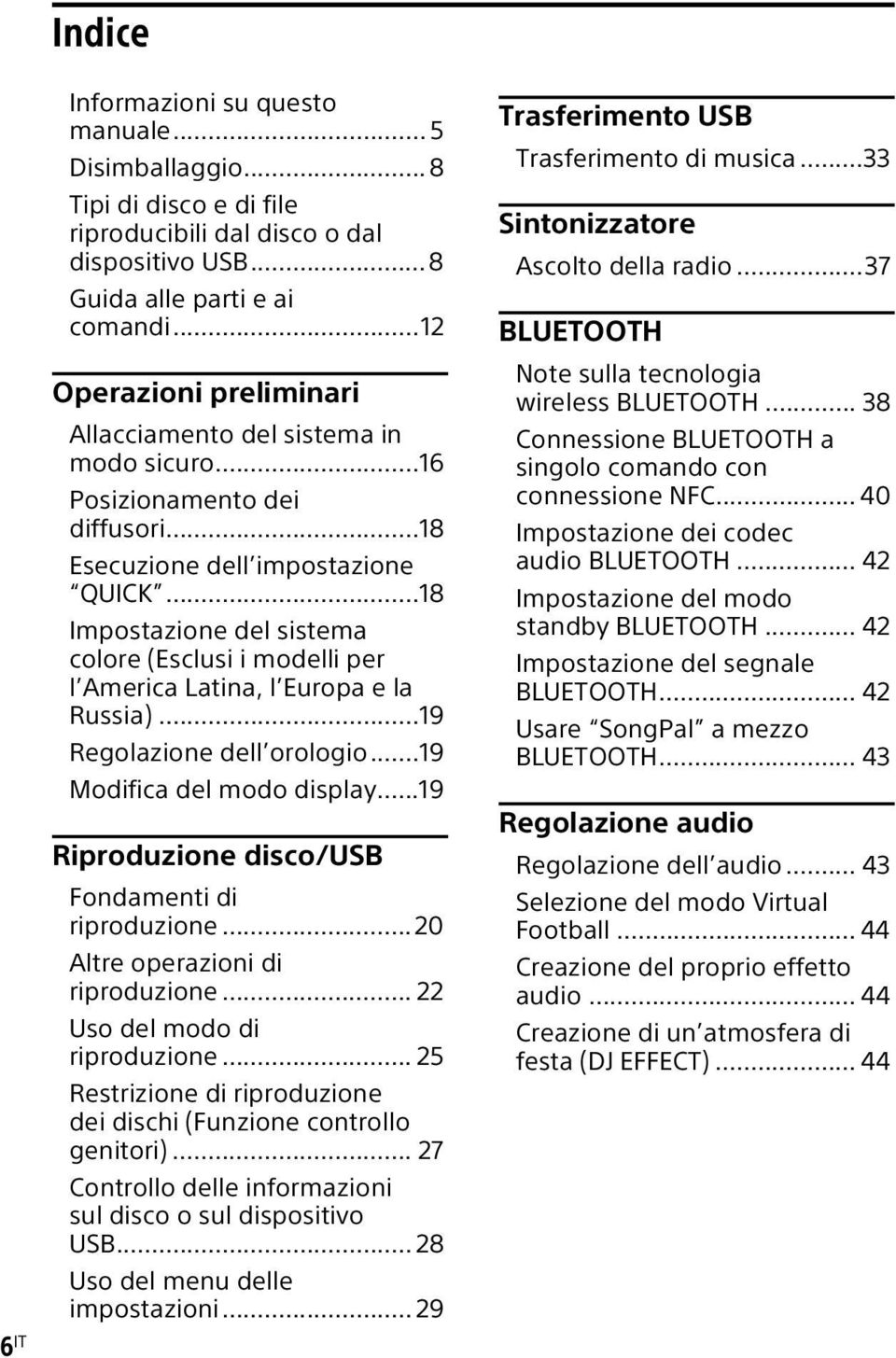 ..18 Impostazione del sistema colore (Esclusi i modelli per l America Latina, l Europa e la Russia)...19 Regolazione dell orologio...19 Modifica del modo display.