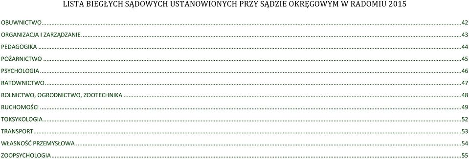 .. 47 ROLNICTWO, OGRODNICTWO, ZOOTECHNIKA... 48 RUCHOMOŚCI.