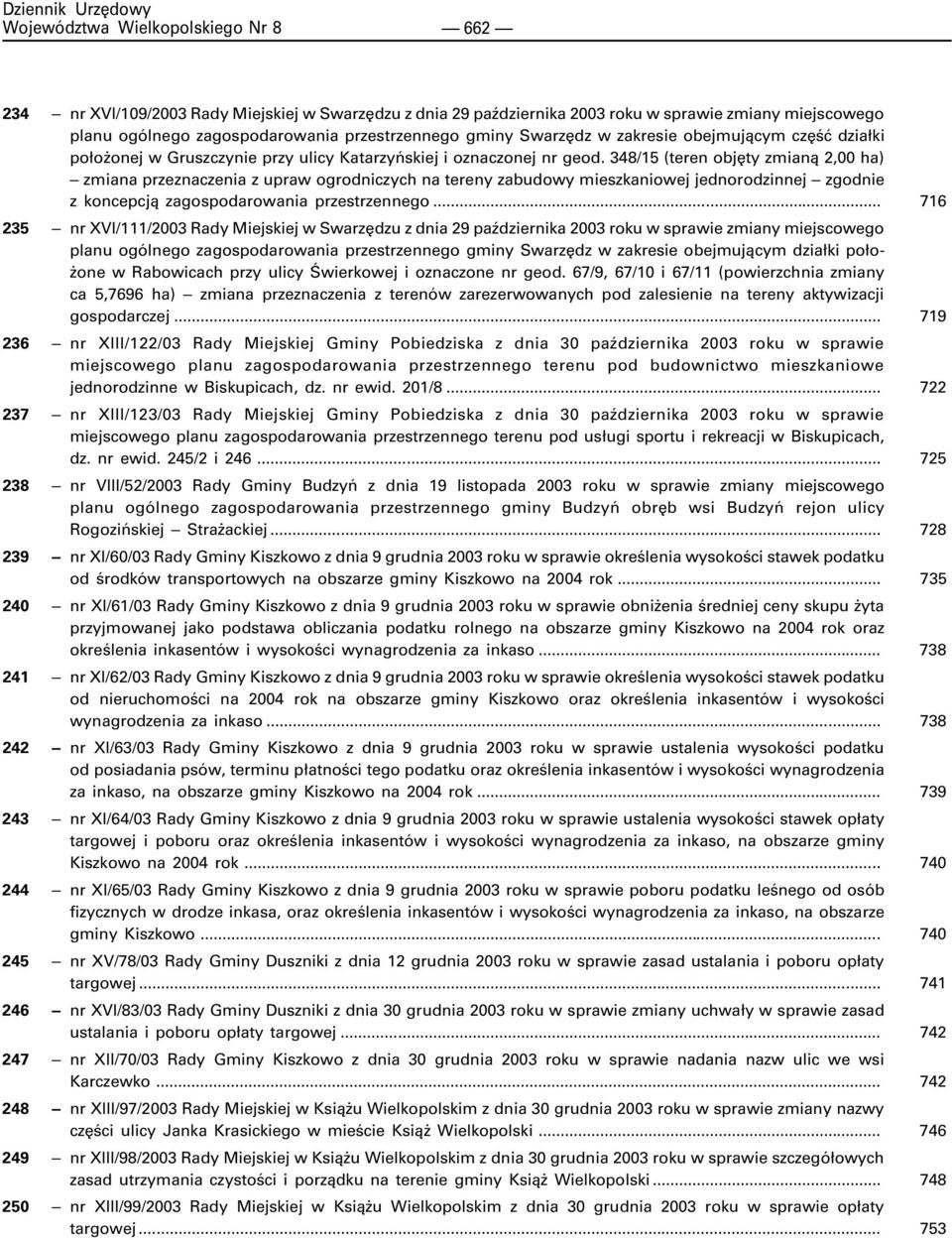 348/15 (teren objêty zmian¹ 2,00 ha) zmiana przeznaczenia z upraw ogrodniczych na tereny zabudowy mieszkaniowej jednorodzinnej zgodnie z koncepcj¹ zagospodarowania przestrzennego.