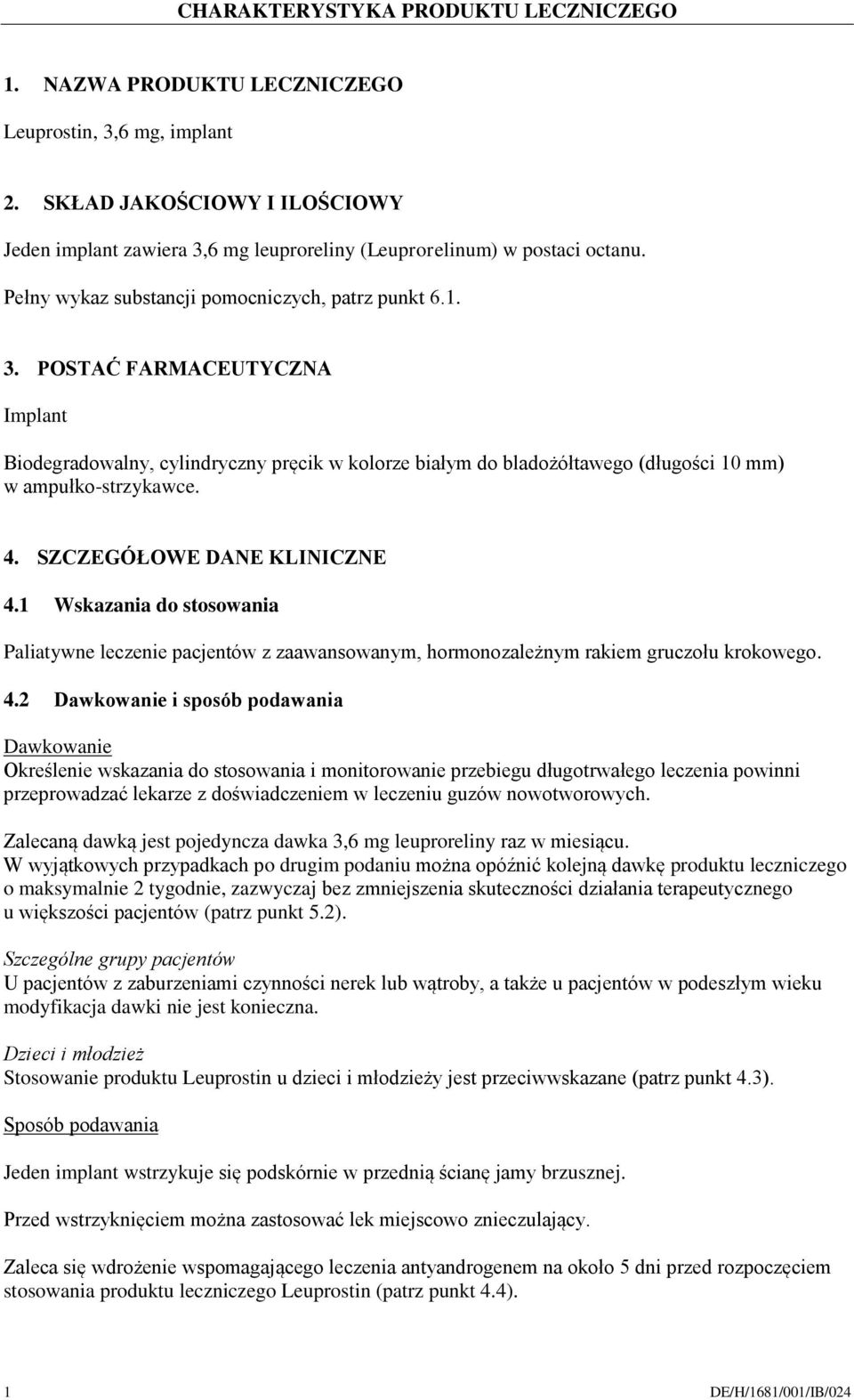 4. SZCZEGÓŁOWE DANE KLINICZNE 4.