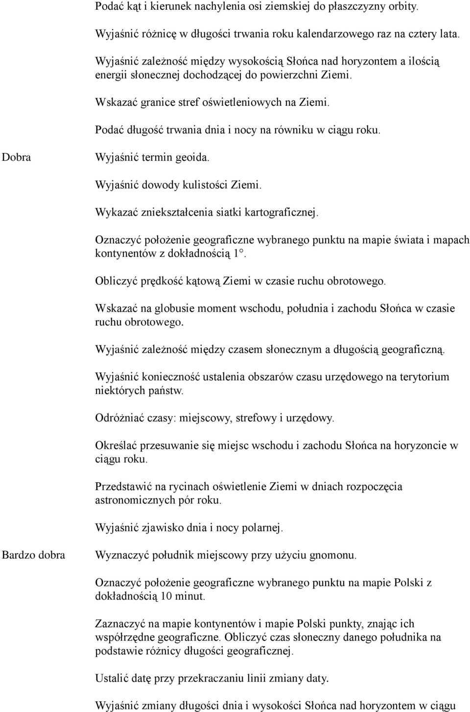 Podać długość trwania dnia i nocy na równiku w ciągu roku. Dobra Wyjaśnić termin geoida. Wyjaśnić dowody kulistości Ziemi. Wykazać zniekształcenia siatki kartograficznej.