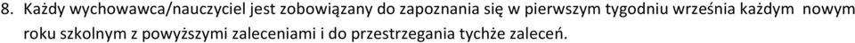 tygodniu września każdym nowym roku szkolnym