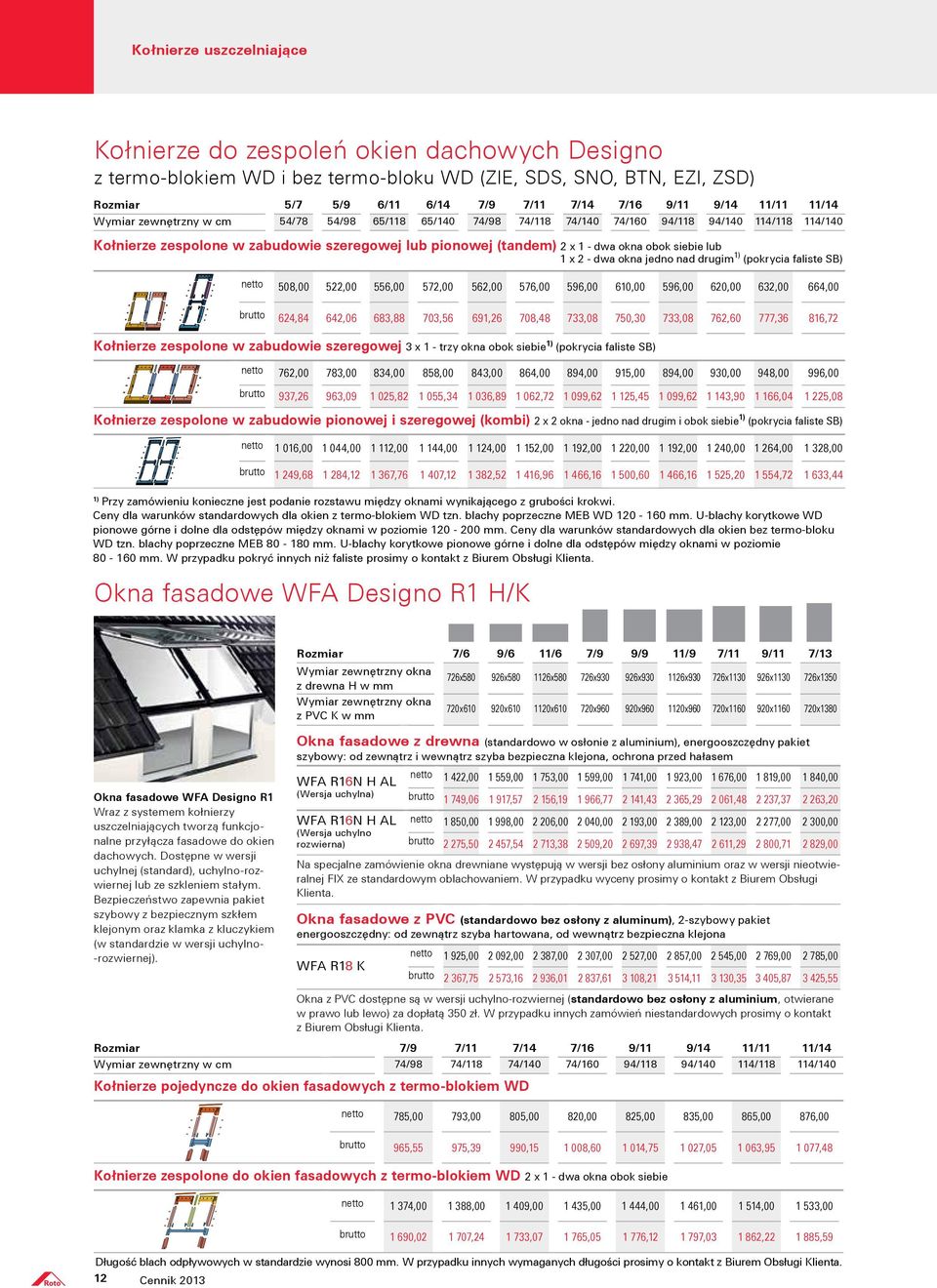 siebie lub 1 x 2 - dwa okna jedno nad drugim 1) (pokrycia faliste SB) netto 508,00 522,00 556,00 572,00 562,00 576,00 596,00 610,00 596,00 620,00 632,00 664,00 brutto 624,84 642,06 683,88 703,56