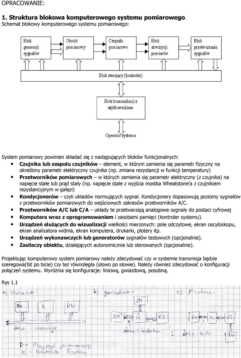 fizyczny na określony parametr elektryczny czujnika (np.