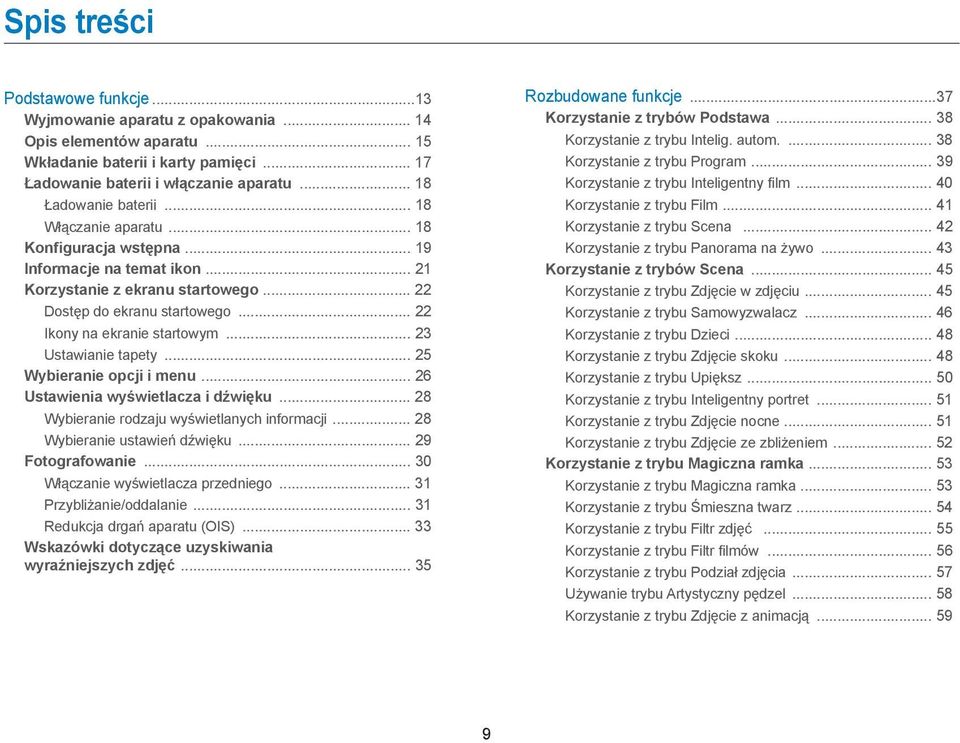 .. 22 Ikony na ekranie startowym... 23 Ustawianie tapety... 25 Wybieranie opcji i menu... 26 Ustawienia wyświetlacza i dźwięku... 28 Wybieranie rodzaju wyświetlanych informacji.