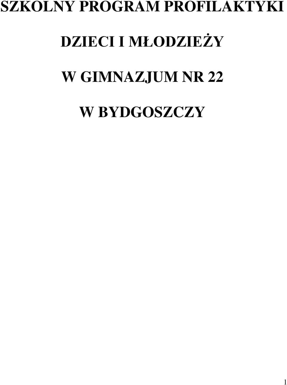 I MŁODZIEŻY W