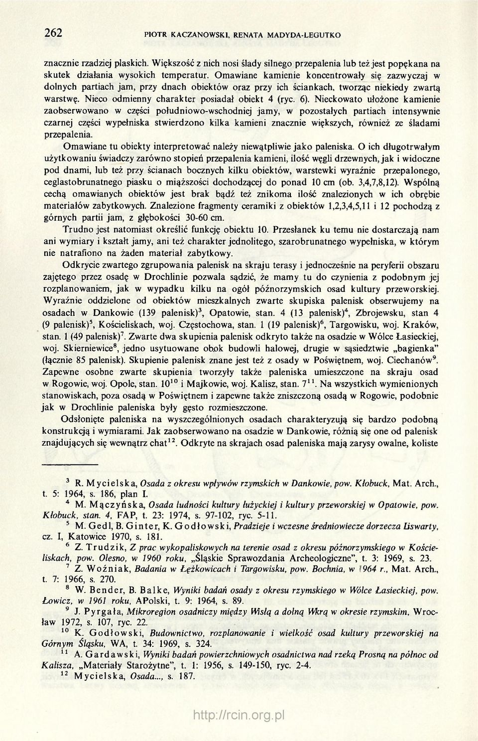 Nieckowato ułożone kamienie zaobserwowano w części południowo-wschodniej jamy, w pozostałych partiach intensywnie czarnej części wypełniska stwierdzono kilka kamieni znacznie większych, również ze