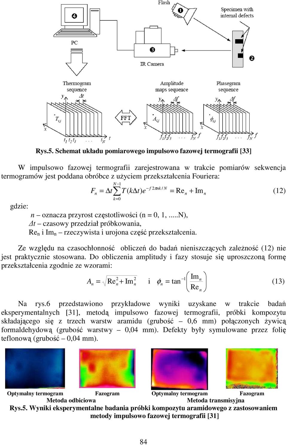 Fouriera: gdzie: F N 1 n = t k= 0 T ( k t) e 2πnk / N = Re n + Im n oznacza przyrost częstotliwości (n = 0, 1,.