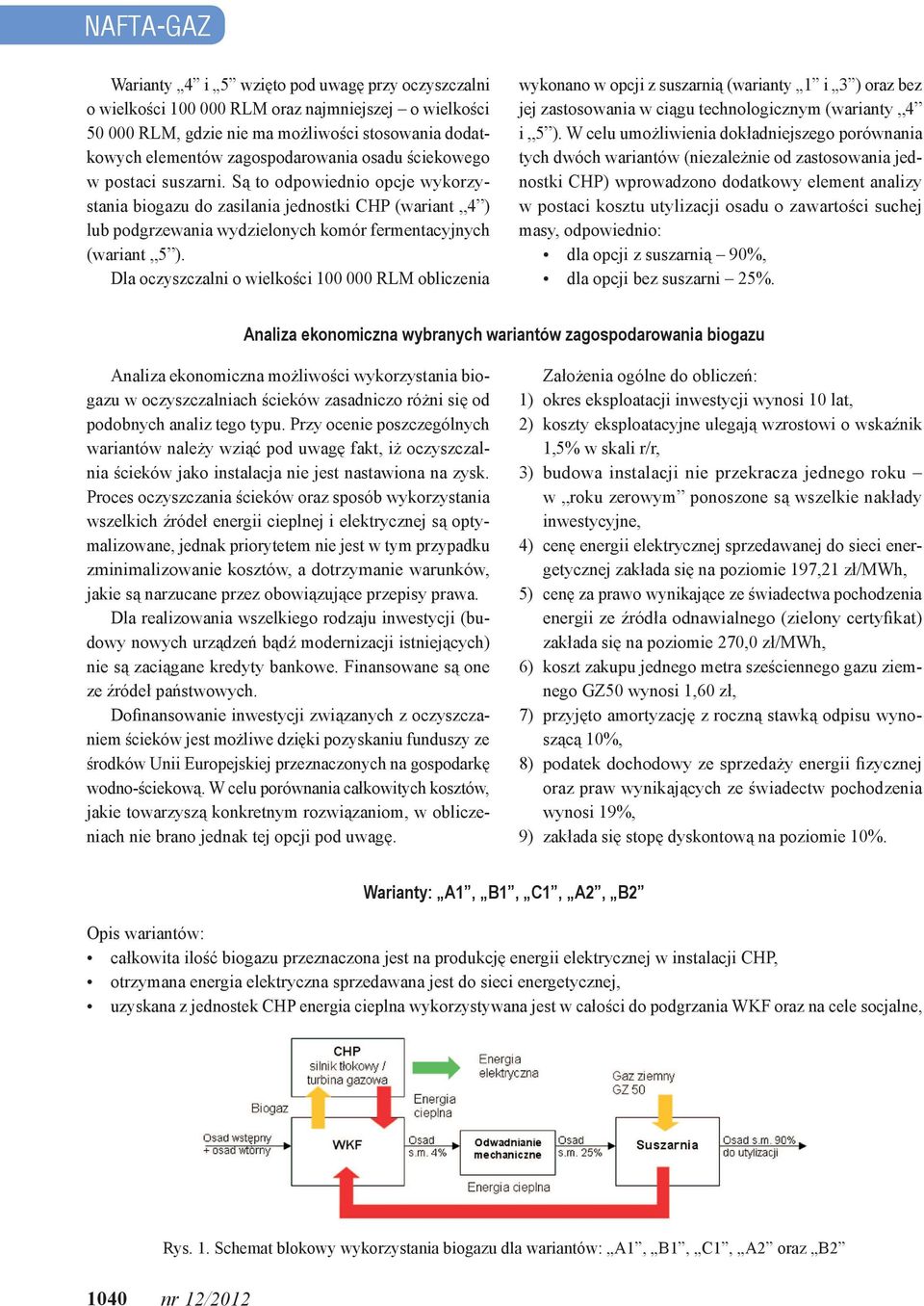 Dla oczyszczalni o wielkości 100 000 RLM obliczenia wykonano w opcji z suszarnią (warianty 1 i 3 ) oraz bez jej zastosowania w ciągu technologicznym (warianty 4 i 5 ).