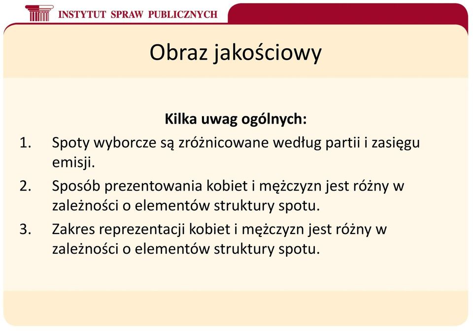 Sposób prezentowania kobiet i mężczyzn jest różny w zależności o