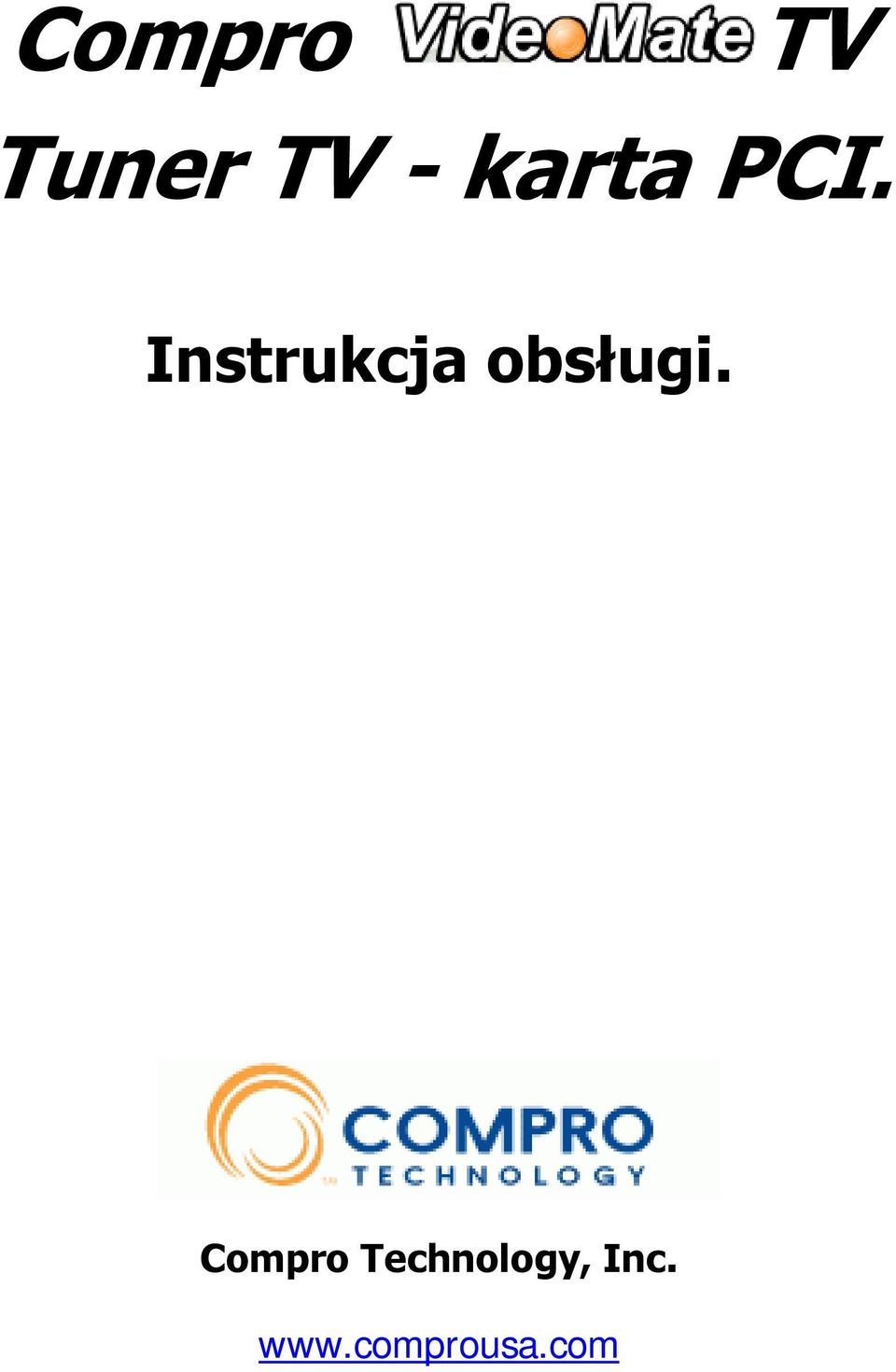 Instrukcja obsługi.