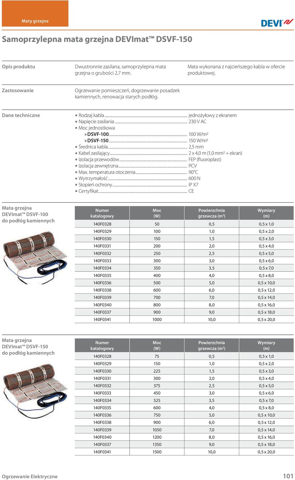 .. 150 W/m2 Średnica kabla... 2,5 mm Kabel zasilający... 2 x 4,0 m (1,0 mm2 + ekran) Izolacja przewodów... FEP (fluoroplast) Izolacja zewnętrzna... PCV Max. temperatura otoczenia... 90 C Wytrzymałość.