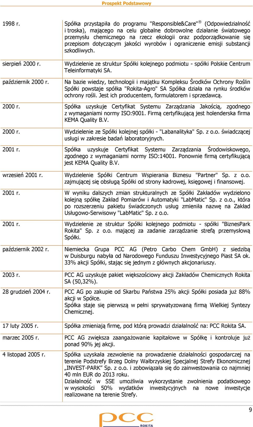 się przepisom dotyczącym jakości wyrobów i ograniczenie emisji substancji szkodliwych. sierpień 2000 r. październik 2000 r.