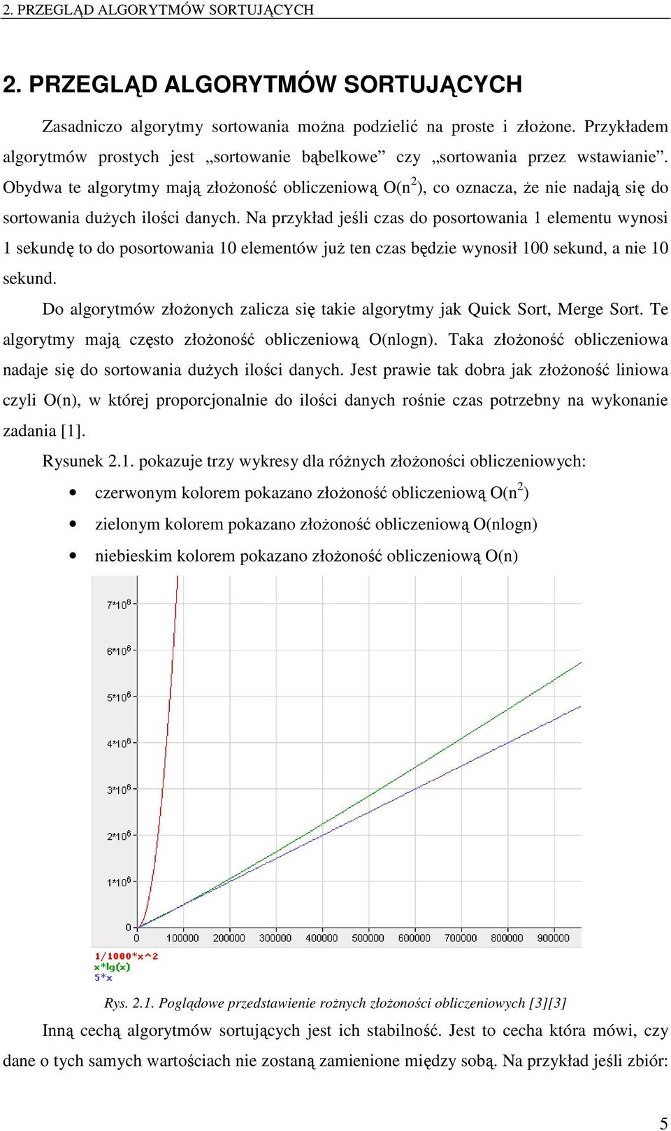 Obydwa te algorytmy mają złożoność obliczeniową O(n 2 ), co oznacza, że nie nadają się do sortowania dużych ilości danych.