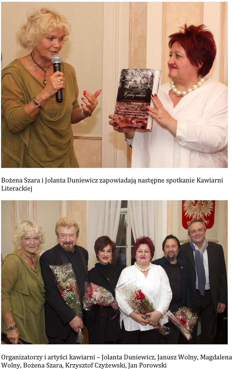 artyści kawiarni Jolanta Duniewicz, Janusz Wolny,