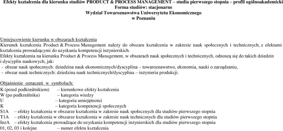 kształcenia prowadzącymi do uzyskania kompetencji inżynierskich.