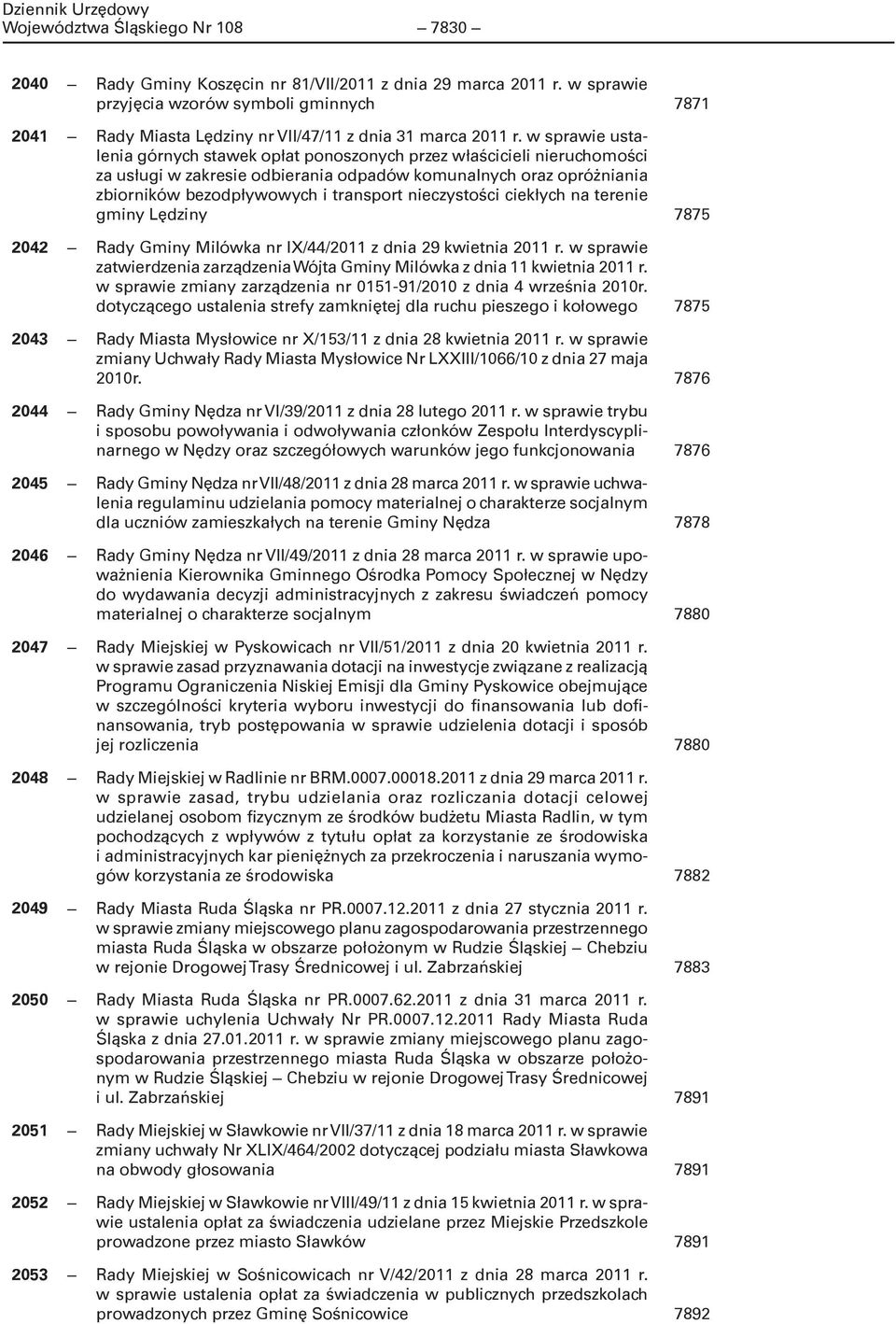 nieczystości ciekłych na terenie gminy Lędziny 7875 2042 Rady Gminy Milówka nr IX/44/2011 z dnia 29 kwietnia 2011 r. w sprawie zatwierdzenia zarządzenia Wójta Gminy Milówka z dnia 11 kwietnia 2011 r.