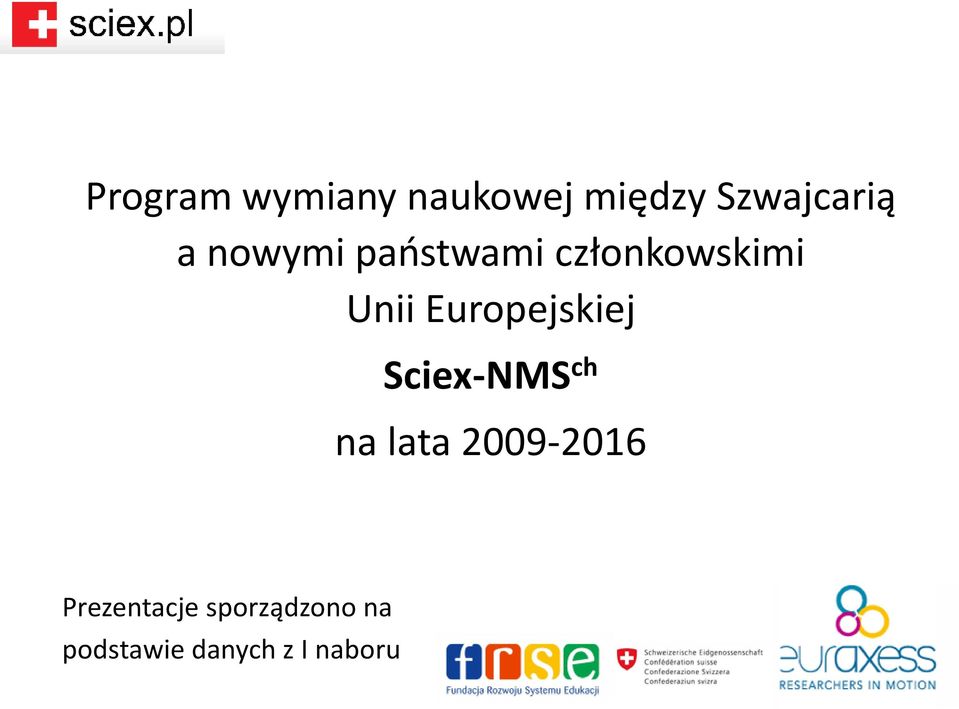 Europejskiej Sciex-NMS ch na lata 2009-2016