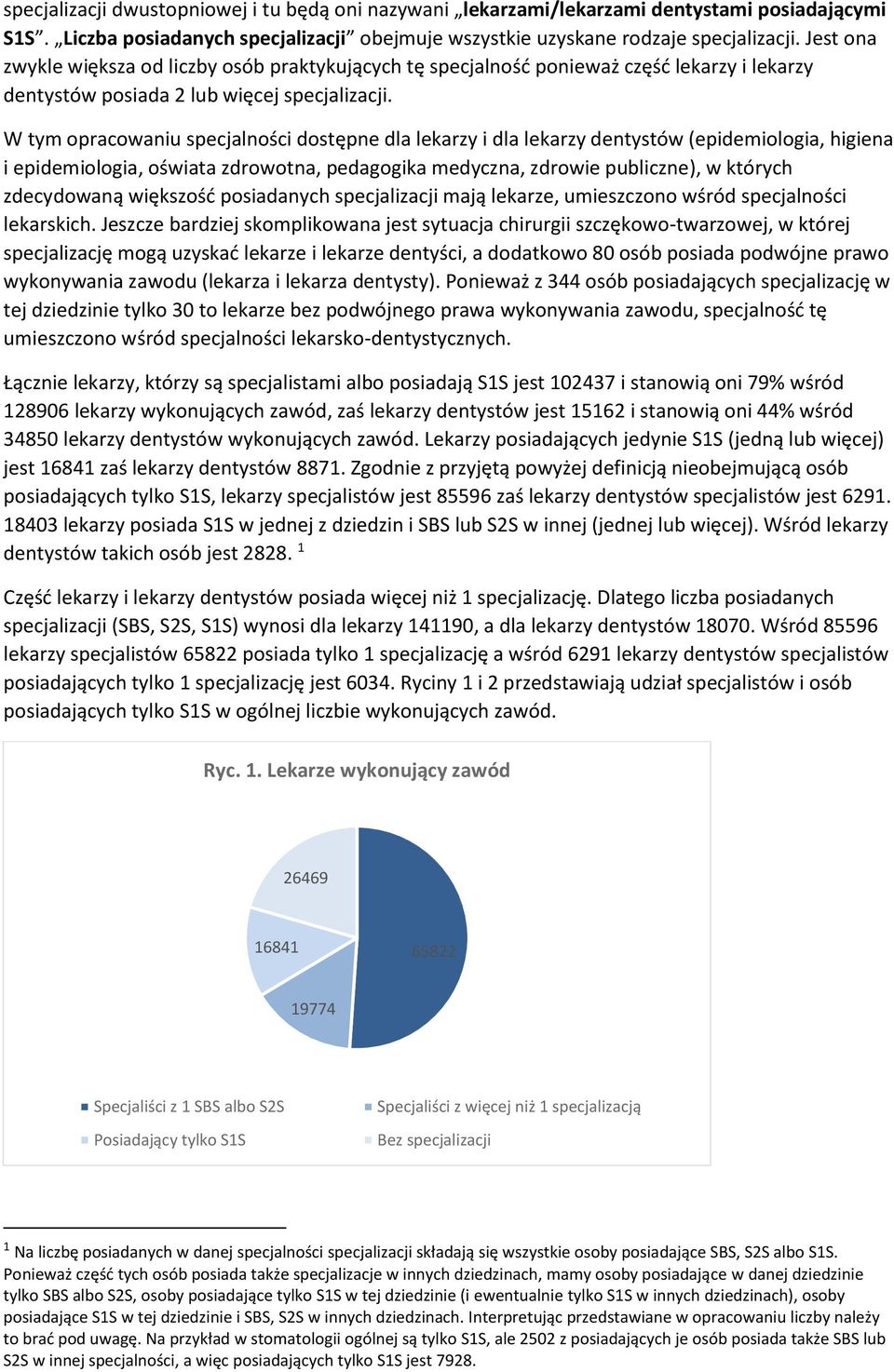 W tym opracowaniu specjalności dostępne dla lekarzy i dla lekarzy dentystów (epidemiologia, higiena i epidemiologia, oświata zdrowotna, pedagogika medyczna, zdrowie publiczne), w których zdecydowaną