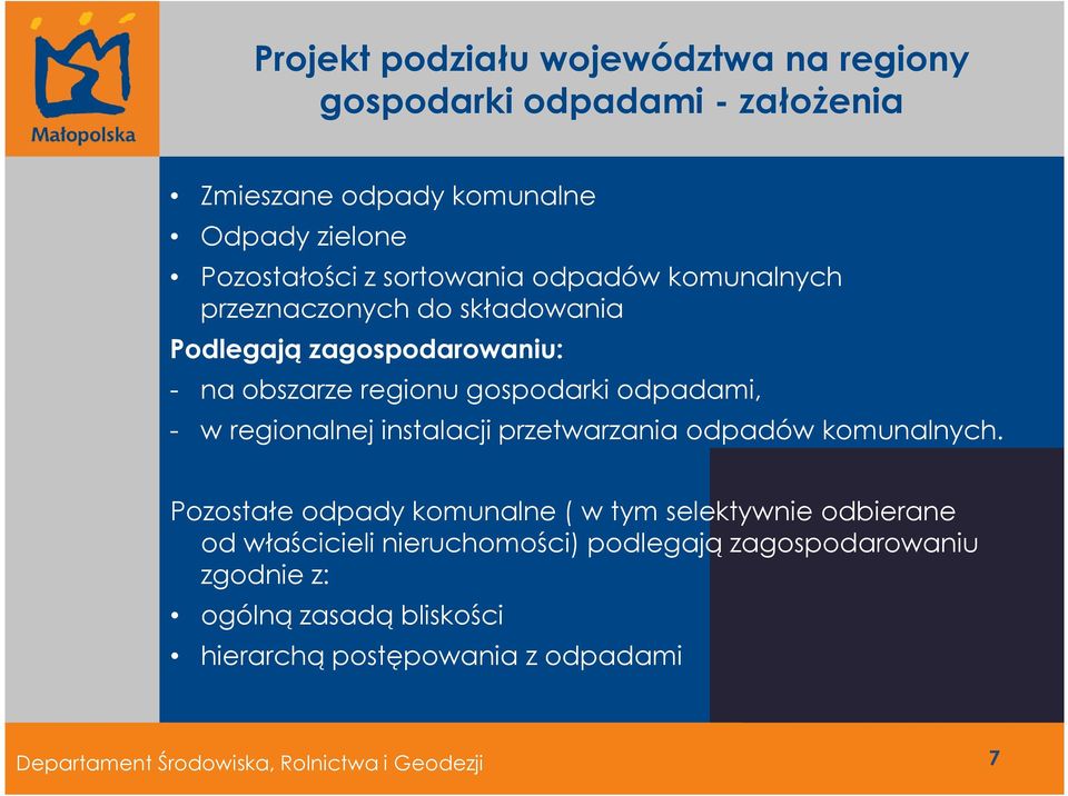 regionalnej instalacji przetwarzania odpadów komunalnych.