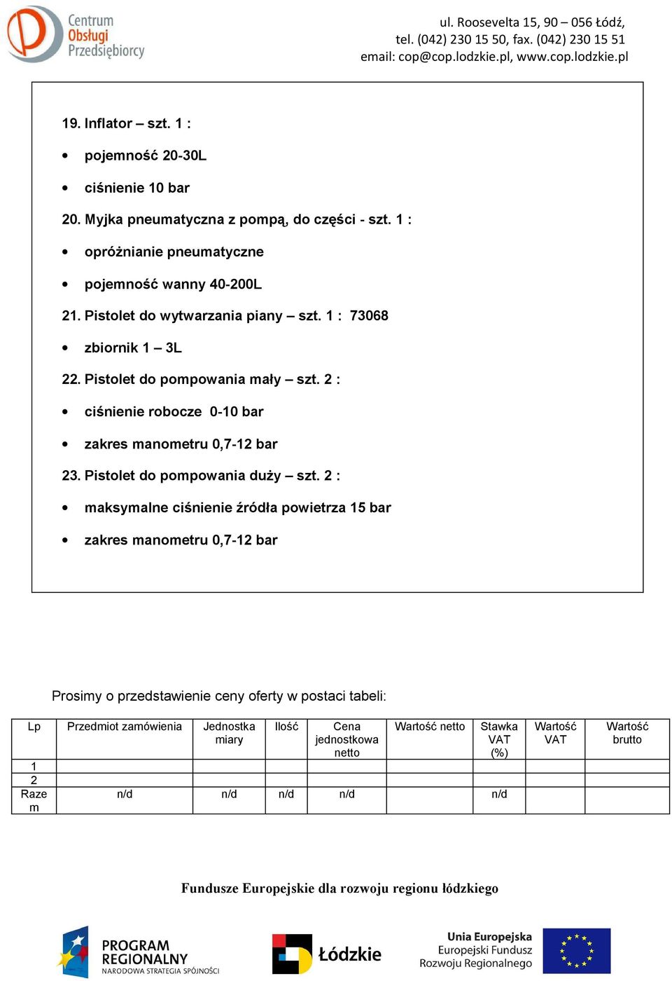 Pistolet do pompowania duży szt.