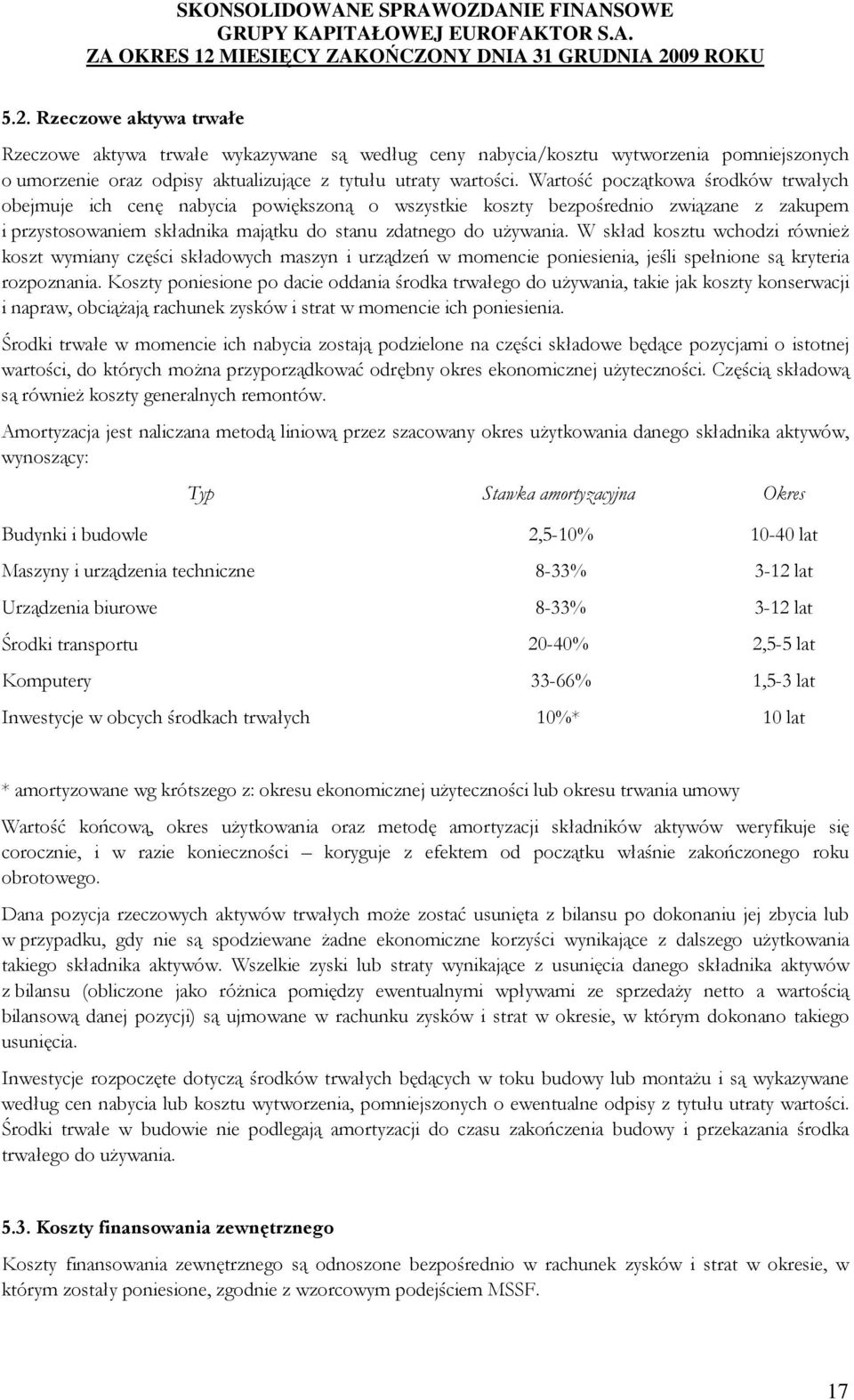 W skład kosztu wchodzi równieŝ koszt wymiany części składowych maszyn i urządzeń w momencie poniesienia, jeśli spełnione są kryteria rozpoznania.