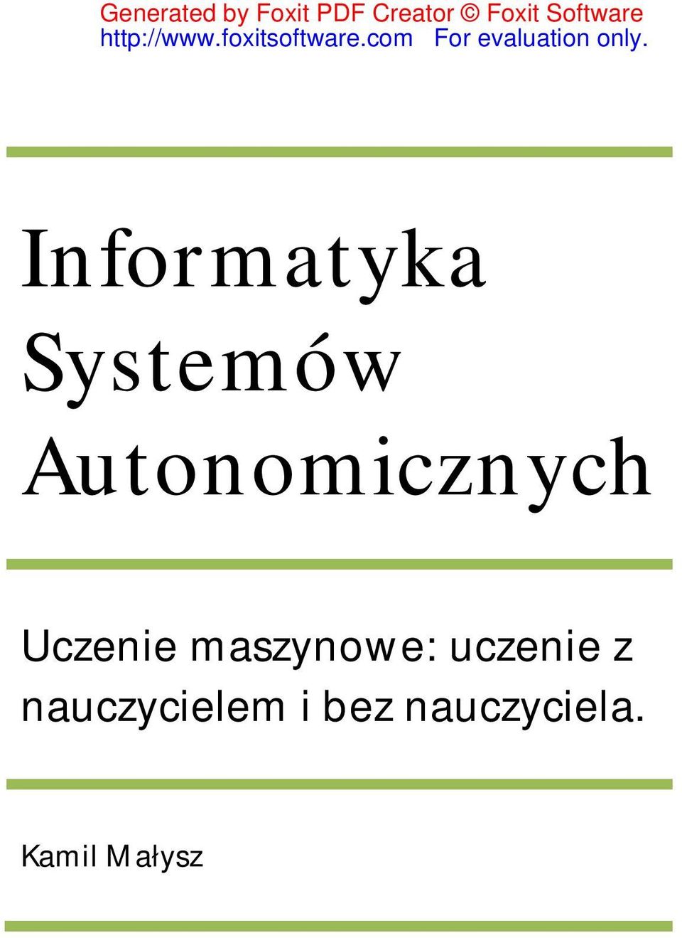 maszynwe: uczenie z