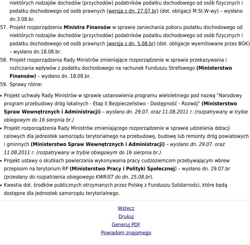 Projekt rozporządzenia Ministra Finansów w sprawie zaniechania poboru podatku dochodowego od niektórych rodzajów dochodów (przychodów) podatników podatku dochodowego od osób fizycznych i podatku