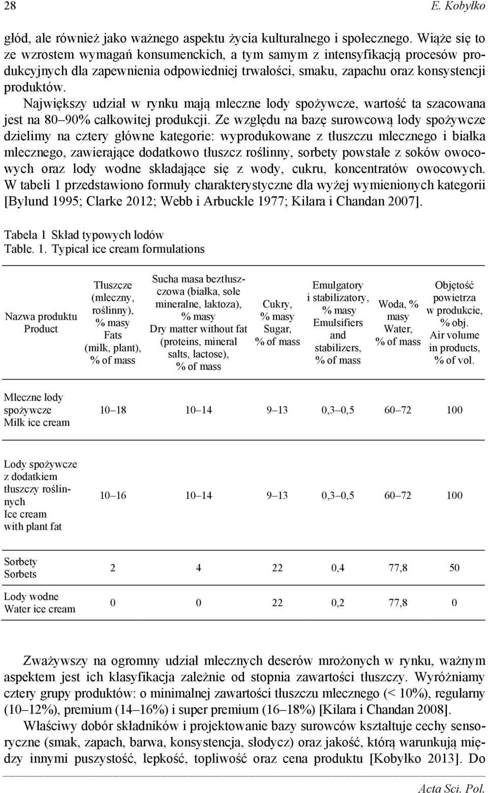 Największy udział w rynku mają mleczne lody spożywcze, wartość ta szacowana jest na 80 90% całkowitej produkcji.