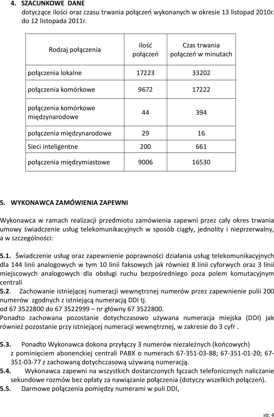 29 16 Sieci inteligentne 200 661 połączenia międzymiastowe 9006 16530 5.
