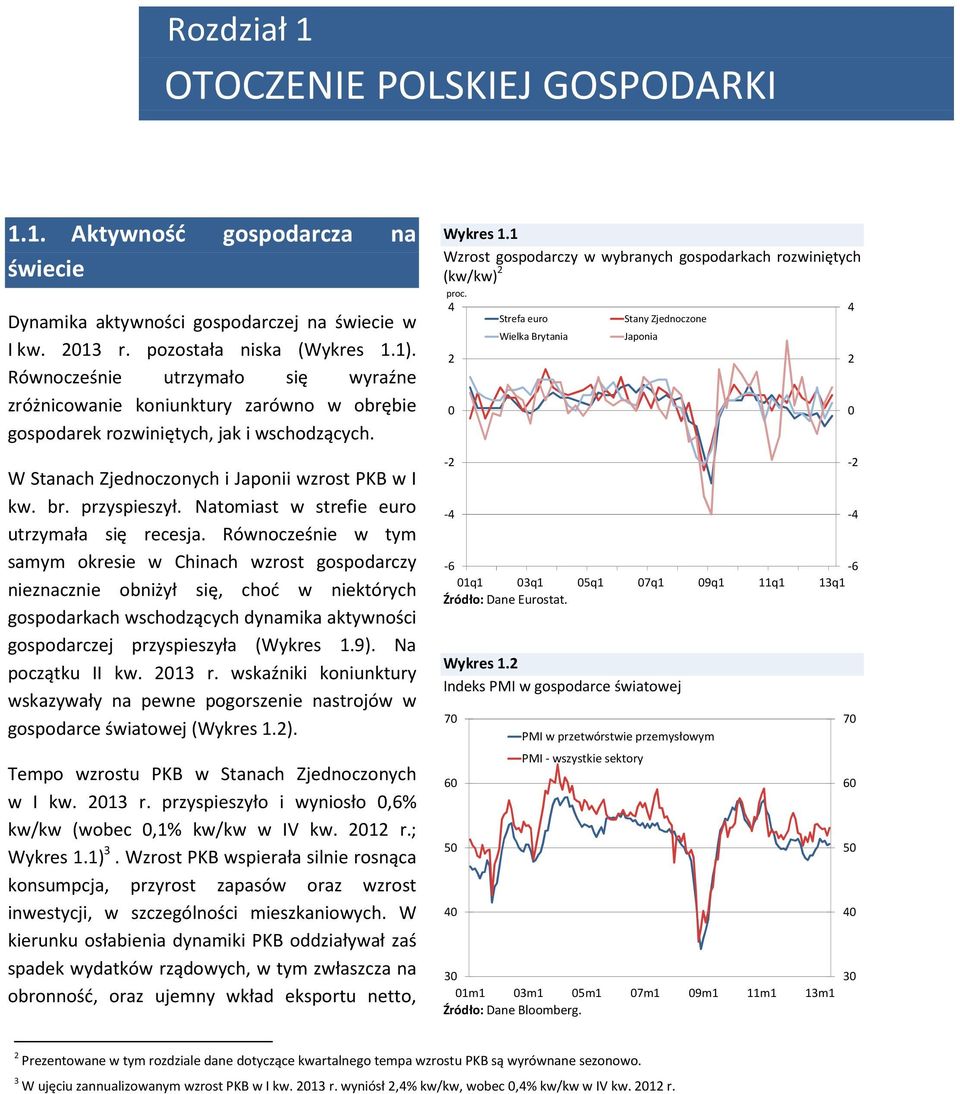 Natomiast w strefie euro utrzymała się recesja.